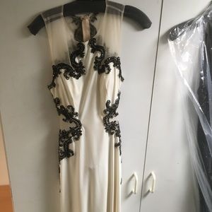 White full length prom dress